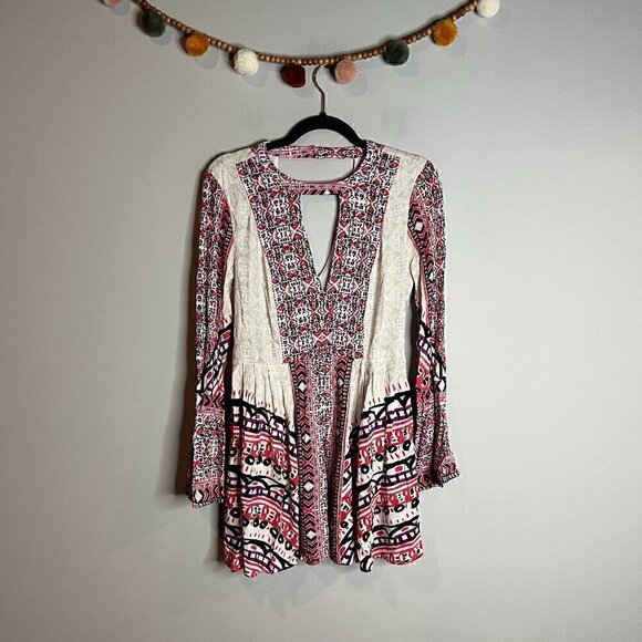 Free People Tegan Border Printed Mini Dress - Picture 3 of 8